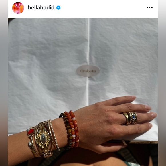 Gender Neutral Cinnabar with Jade Bracelet - Picture 5 of 5